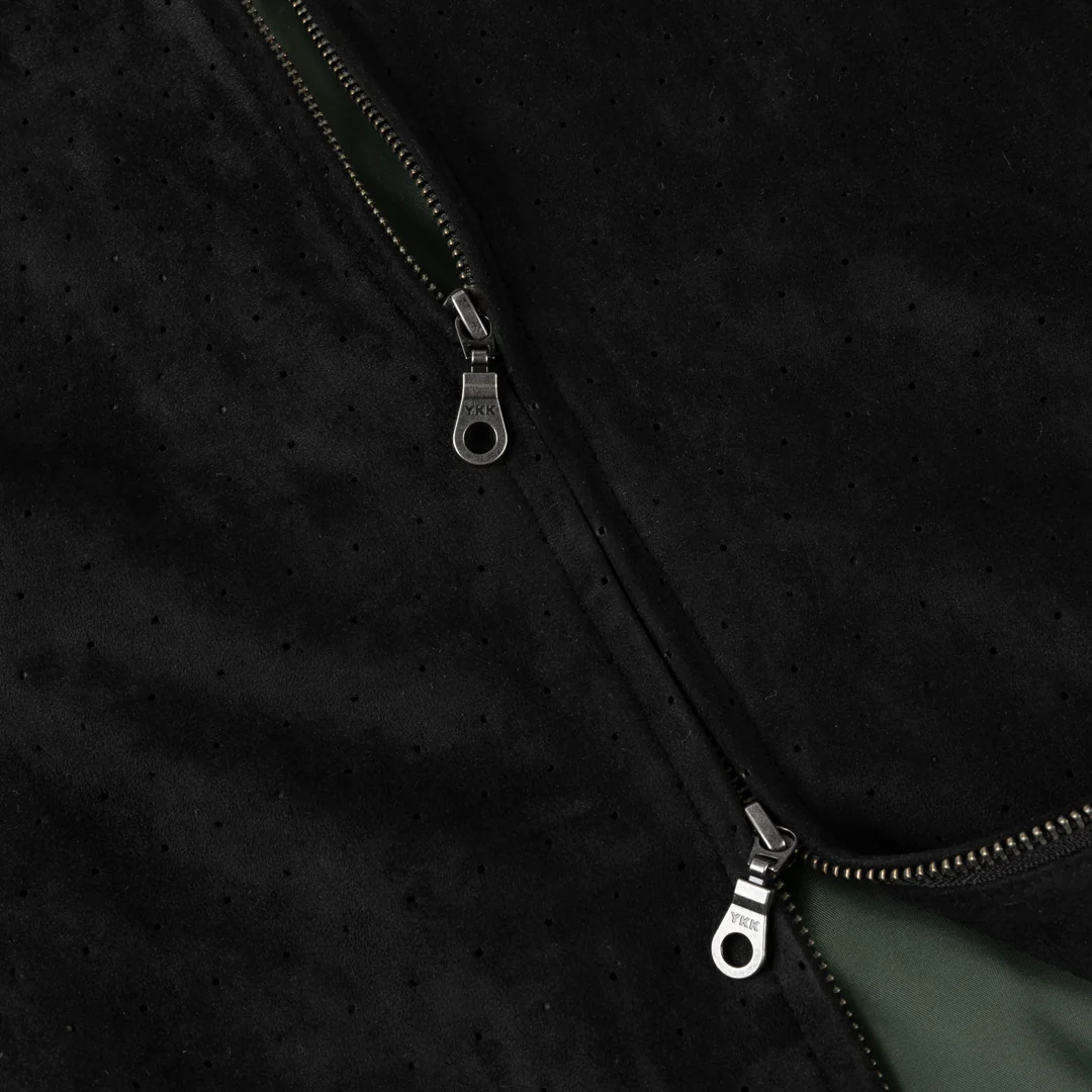 Perforated Faux Suede Jacket - Image 6