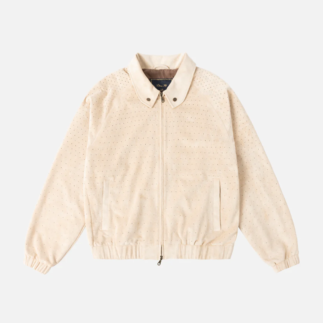 Perforated Faux Suede Jacket - Image 11