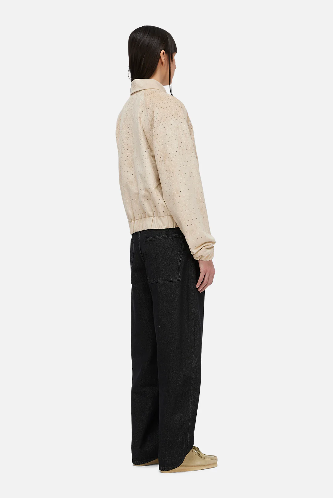 Perforated Faux Suede Jacket - Image 3