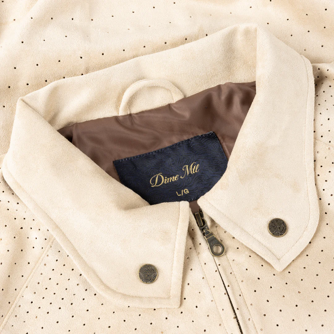 Perforated Faux Suede Jacket - Image 5